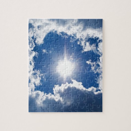 lucht , zon en wolken legpuzzel (Verticaal)