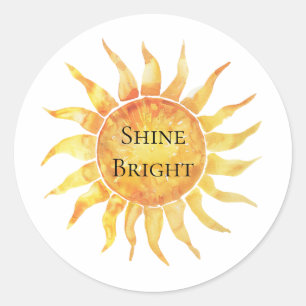 Lucht Zon Schijnt Helder Ronde Sticker