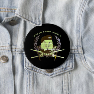 Luchtaanval eenheden militaire insigne stijl ronde button 4,0 cm