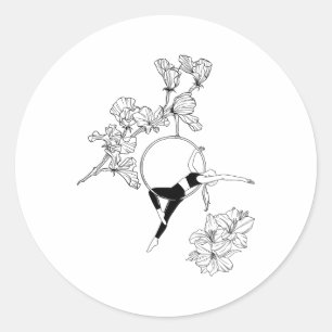 Luchtacrobatiek Hoepel, Luchtacrobatiek Kunstenaar Ronde Sticker
