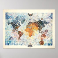 LuchtAfrikaanse kaart van de wereld