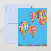 Luchtballon Aquarel Schilderij Ansichtkaart Briefkaart (Voorkant / Achterkant)