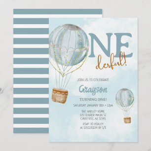 Luchtballon blauw 1 september kaart