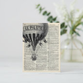 luchtballon briefkaart (Staand voorkant)