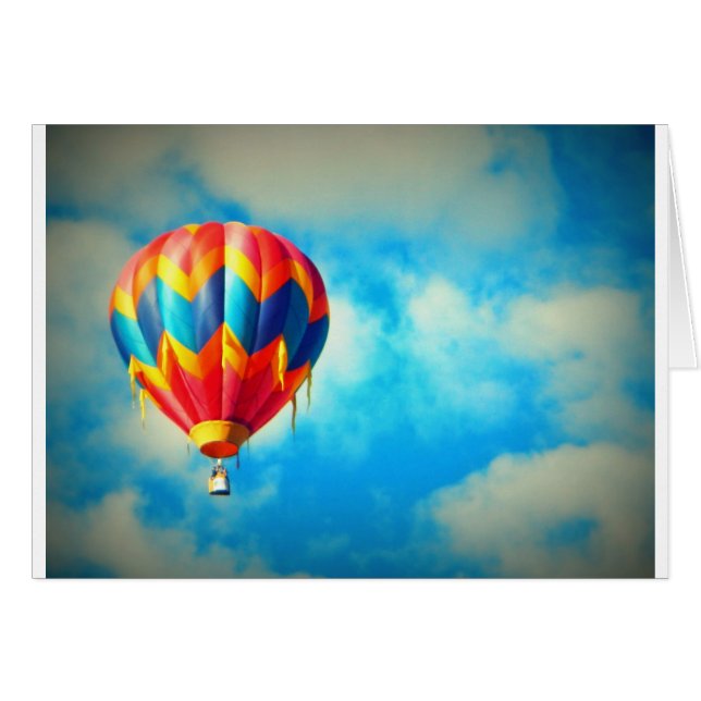 Luchtballon in de blauwe lucht (Voorkant Horizontaal)