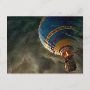 Luchtballon in Storm Fantastisch Briefkaart