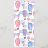 Luchtballon kinder menu Kinderen verjaardagsfeestj (Achterkant)