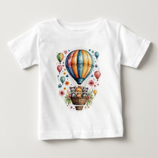 Luchtballon met schattige dieren (Voorkant)