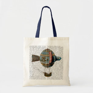 Luchtballon met warme lucht, voorzien van een stoo tote bag