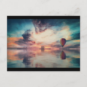 Luchtballon - mooie lucht briefkaart