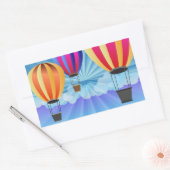 luchtballon rechthoekige sticker (Envelop)