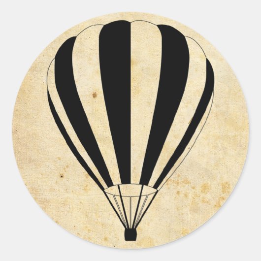 luchtballon ronde sticker (Voorkant)