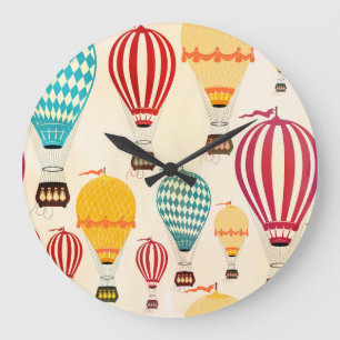 Luchtballon: speels patroonontwerp. grote klok