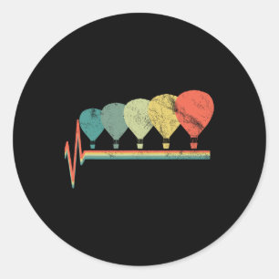luchtballon voor piloot ronde sticker