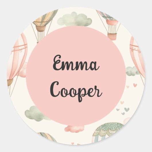 Luchtballonnen Adventure Kinderen Ronde Sticker (Voorkant)