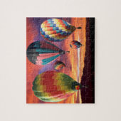 Luchtballonnen bij de nachtpuzzel in Jigzaag Legpuzzel (Verticaal)