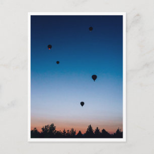 Luchtballonnen bij zonsopgang Nevada woestijn foto Briefkaart
