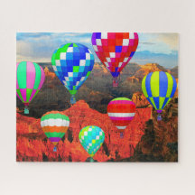 Luchtballonnen boven de Grand Canyon