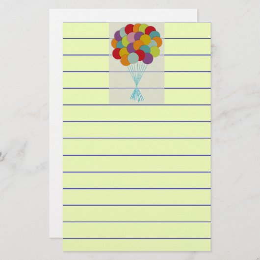 Luchtballonnen Briefpapier (Voorkant / Achterkant)