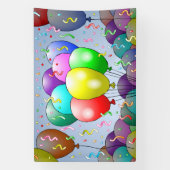 Luchtballonnen en Confetti Spandoek (Verticaal)