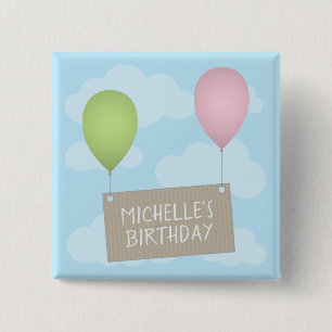 Luchtballonnen en Label Button op zaterdag
