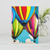 Luchtballonnen Feestdagenkaart (Staand voorkant)