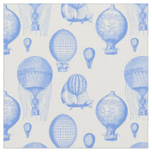 luchtballonnen in Cornflower Blue Stof