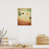 Luchtballonnen in de lucht poster (Keuken)