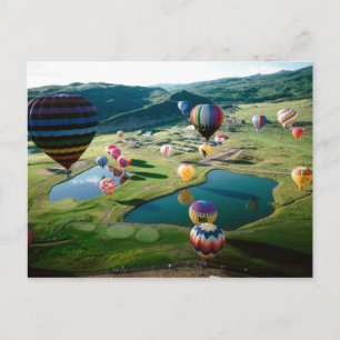 Luchtballonnen in meren briefkaart