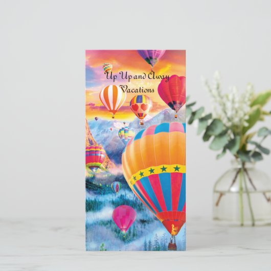 Luchtballonnen, kleurrijk en Schilderachtig Kaart (Staand voorkant)