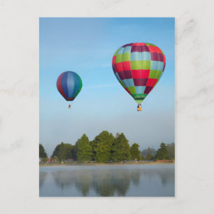 Luchtballonnen over een meer, NZ Briefkaart
