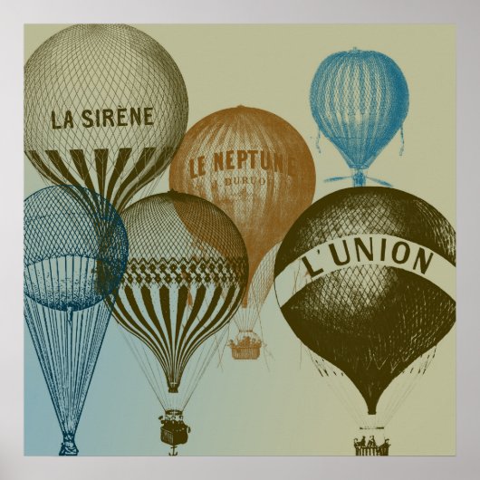 Luchtballonnen Poster (Voorkant)