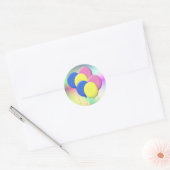Luchtballonnen Ronde Sticker (Envelop)