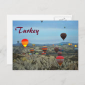 Luchtballonnen van het Briefkaart Turkije (Voorkant / Achterkant)