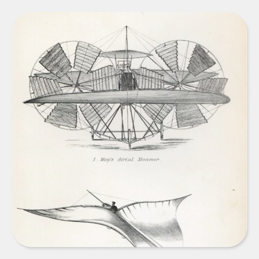 Luchtballonnen Vierkante Sticker (Voorkant)