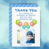 Luchtballons: Birthday Foto Bedankkaart