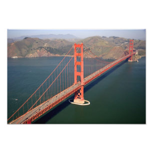 Luchtbeeld van de Golden Gate Bridge in de 2 Foto Afdruk