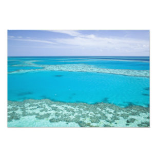 Luchtbeeld van Great Barrier Reef door Foto Afdruk