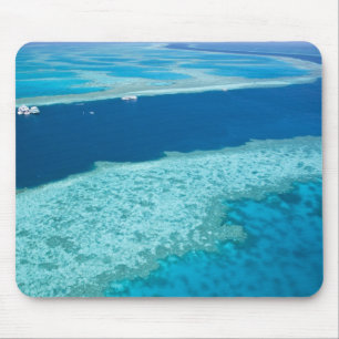Luchtbeeld van het Great Barrier Reef door de Muismat