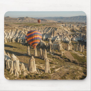 Luchtbeeld van hete luchtballonnen, Cappadocië 2 Muismat