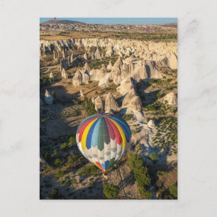 Luchtbeeld van hete luchtballonnen, Cappadocië Briefkaart
