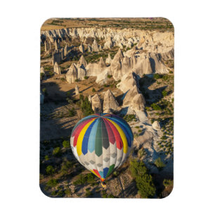 Luchtbeeld van hete luchtballonnen, Cappadocië Magneet