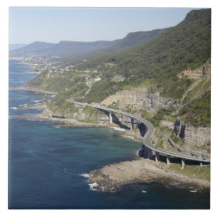 Luchtbeeld van Sea Cliff Bridge bij Wollongong, 2 Tegeltje