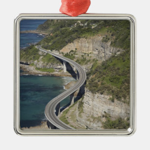 Luchtbeeld van Sea Cliff Bridge bij Wollongong, Metalen Ornament