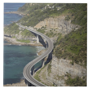Luchtbeeld van Sea Cliff Bridge bij Wollongong, Tegeltje
