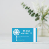 luchtbel in het vliegtuig visitekaartje (Staand voorkant)