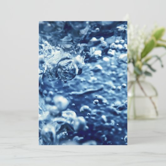 Luchtbellen, Onderwaterbellen, Abstracte bellen Save The Date (Staand voorkant)