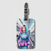 Luchtbemanning #1 bagagelabel (Voorkant (verticaal))