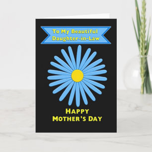 Luchtblauwe Moederdag Bloemkaart Kaart