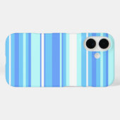 Luchtblauwe strepen Case-Mate iPhone case (Achterkant (horizontaal))